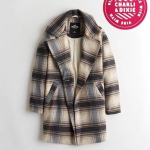 Hollister Co. Plaid Coat